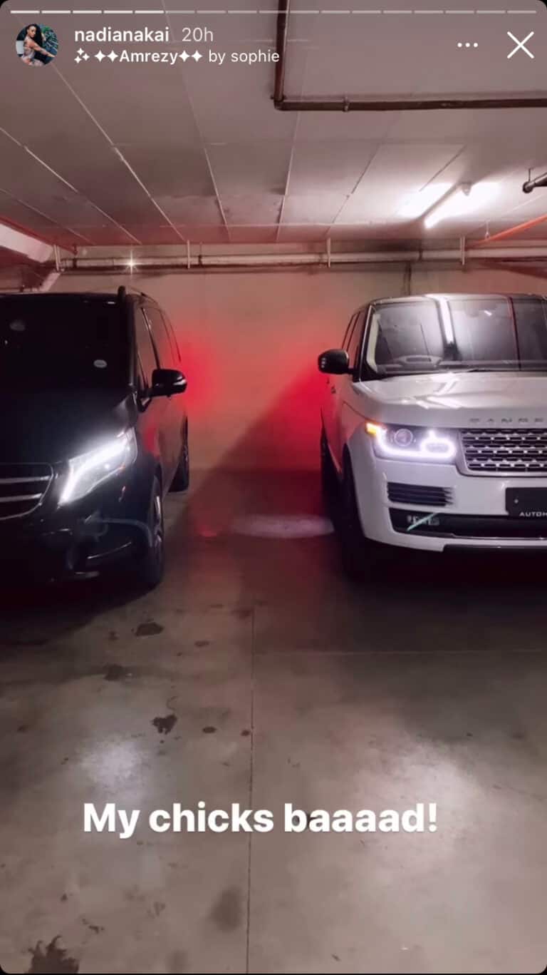 Nadia Nakai has a Range Rover and Mercedez Benz V250 in her garage.