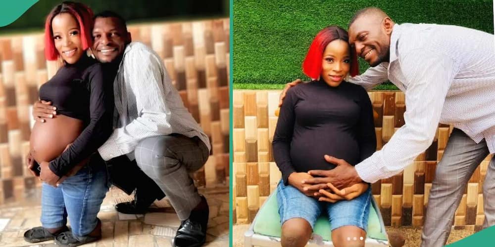 Lady becomes pregnant and celebrates.