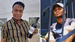 Mzansi speculates former 'Generations' star Thami Mngqolo has a wine brand after pic shows him looking tipsy