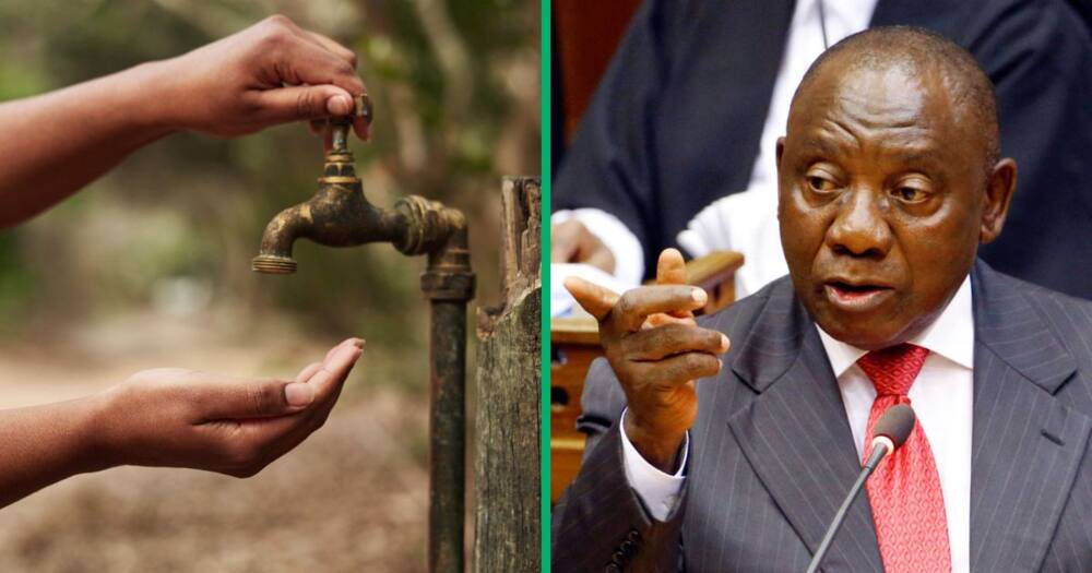 Woman with no water, Cyril Ramaphosa