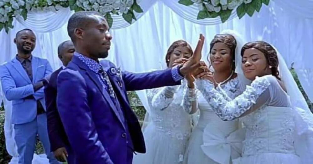 Man Happily Marries Triplets Who Proposed To Him On The Same Day Mzansi Shares Their 2 Cents 