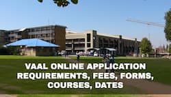 VAAL online application requirements, fees, forms, courses, dates