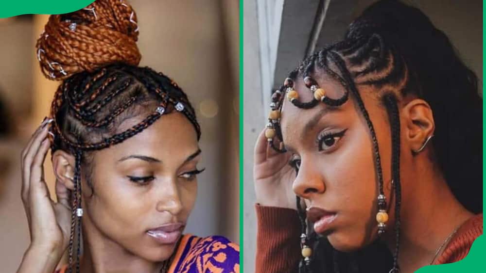 Beautiful Fulani braids with looped ends