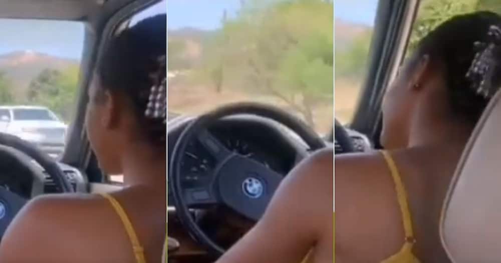 Video of Woman, Driving, BMW Gusheshe, Wows Mzansi