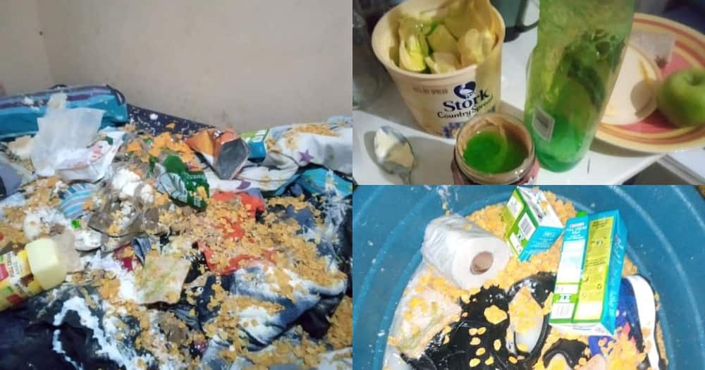 Eish: Angry Lover Destroys Bae's Home and Groceries Out of Spite
