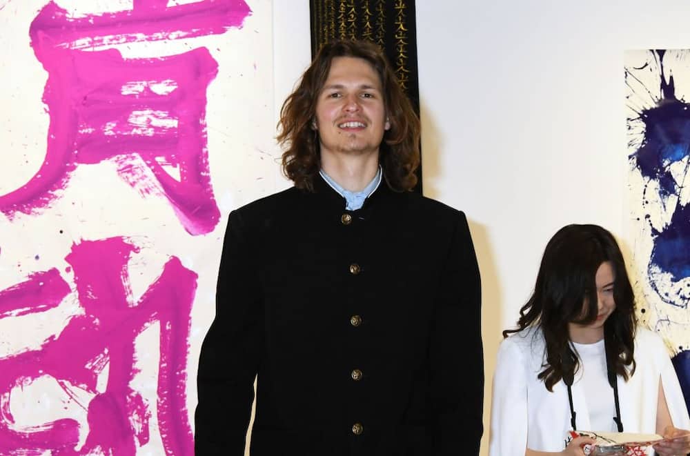 Actor Ansel Elgort at his first Calligraphy and Photography exhibition