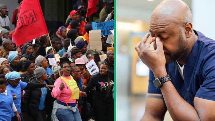 South Africans worried as Johannesburg security guards get naked during protest