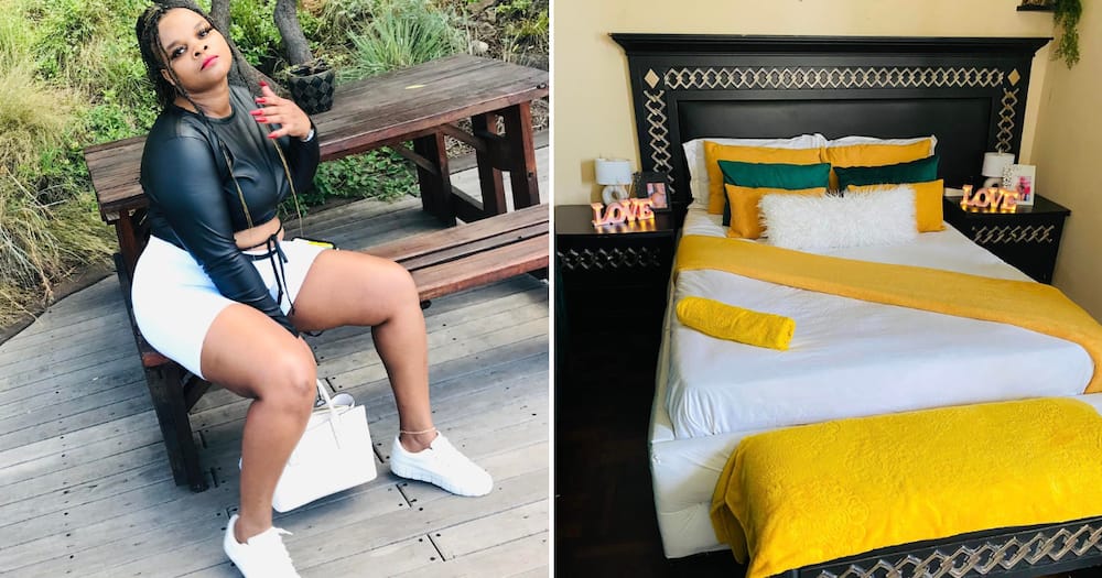 The Gauteng woman shared snaps of her bedroom