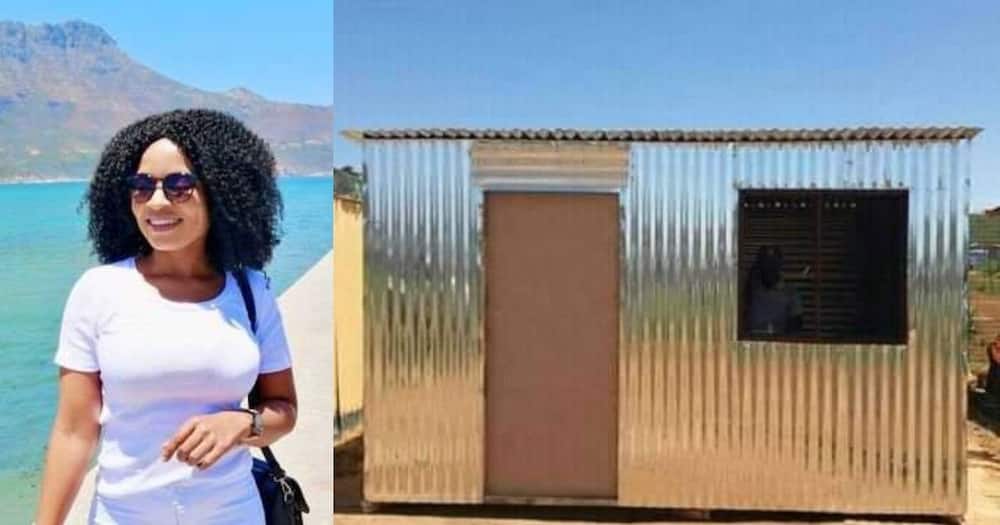 Halala: Woman thanks God as she proudly completes her own home