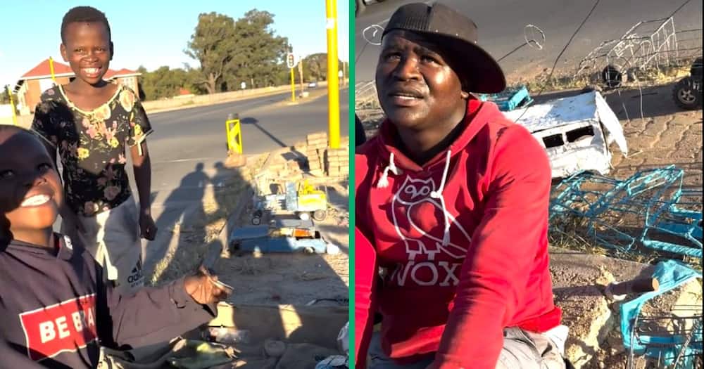 BI Phakathi helped a man who sells toy cars made with the help of young boys