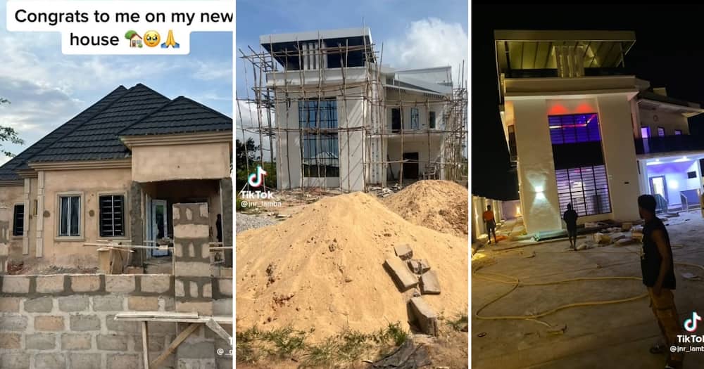 A determined young man built a mansion in a rural area