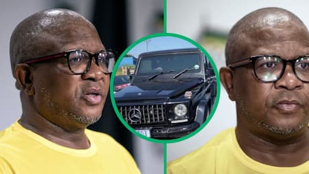 Fikile Mbalula has changed vehicles after criticism for using Anwar Khan's armoured Mercedes-AMG G63