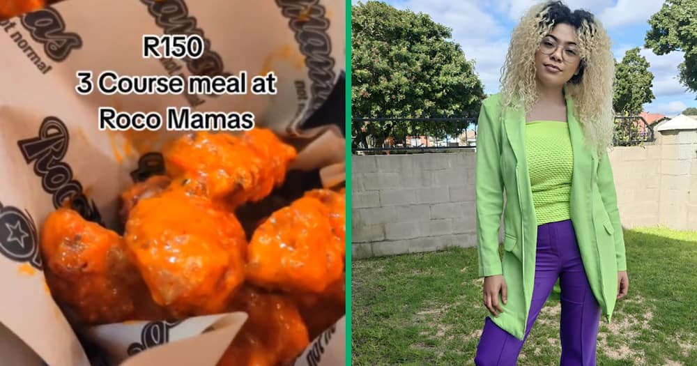 A Cape Town woman shared a TikTok video plugging netizens on R150 RocoMamas three-course meal.