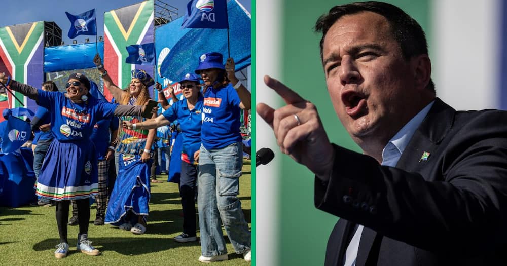 DA leader John Sreenhuisen's last election campaign speech focused on the ANC's flaws