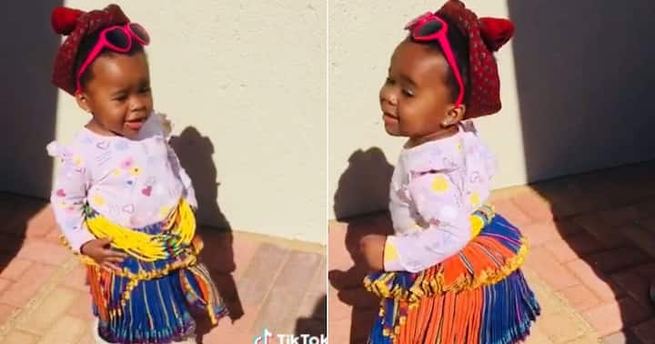 Tsonga Baby Girl in Xibelani Tries to Traditional Dance, Adorable ...