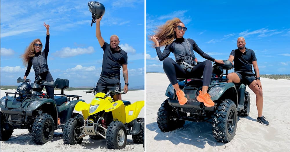 Itu Khune and Sphelele lived it up on an ATV date.
