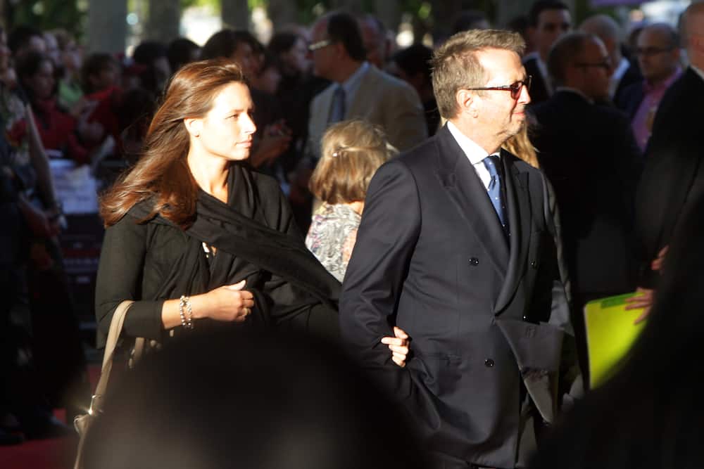 Eric Clapton and his wife Melia McEnery during the UK premiere of Tinker, Tailor, Soldier, Spy at The BFI Southbank on 13 September 2011 in London.