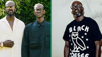 Black Coffee and his sons Esona Maphumulo and Anesu Maphumulo stun in cute family picture