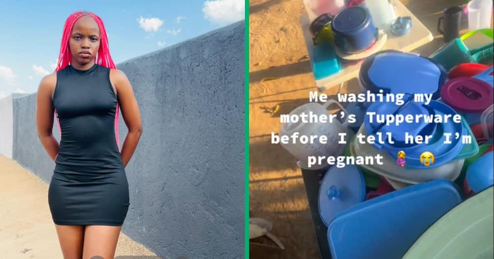Woman washes mom's Tupperware before telling her she's pregnant