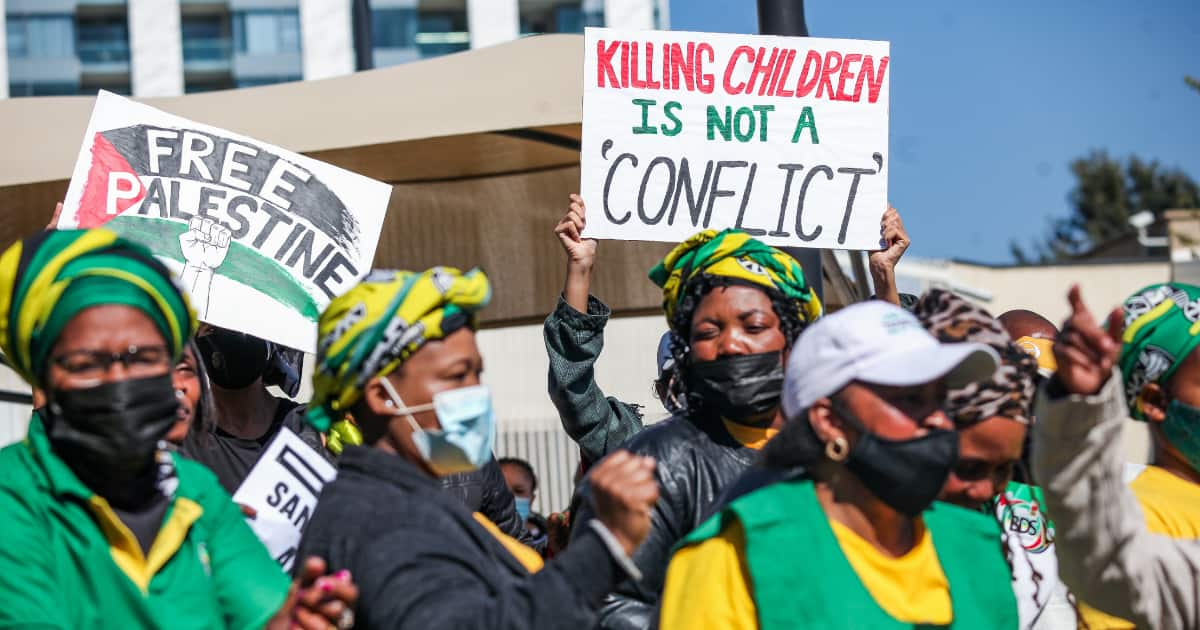 ANC Marches to Israeli Embassy to Call For an End to Palestine Crisis ...