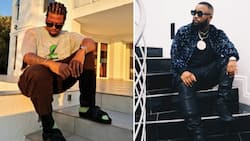 Cassper Nyovest pays '10 Fingers' rapper Anatii a visit, Mzansi can't keep calm: "A banger is on the way"
