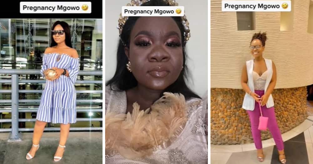 TikTok user @Dr_Nzo before and during pregnancy