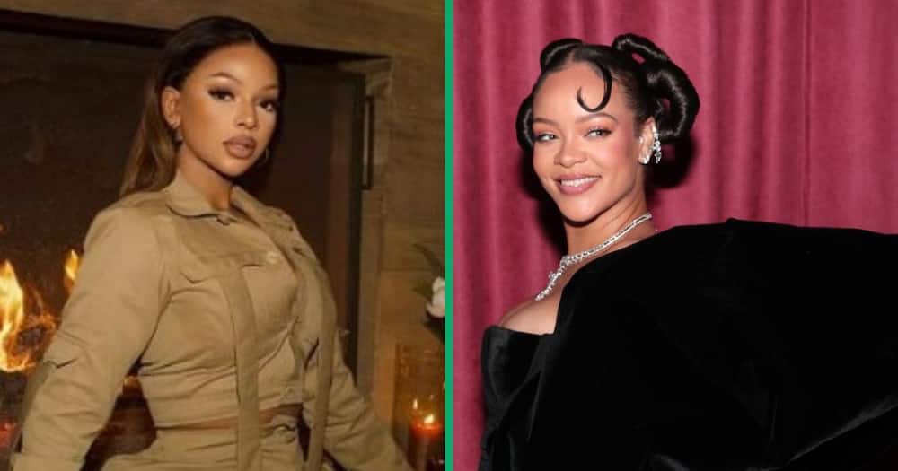 Rihanna meets Mihlali Ndamase at Fenty Beauty Event in USA, SA Struck by  Influencer's Face Card - Briefly.co.za