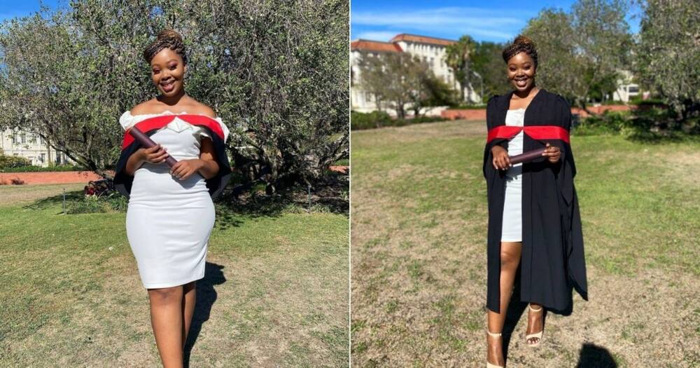 Zizipho Gebenga has recently bagged a Bachelor of Science in Maths. Image: Facebook