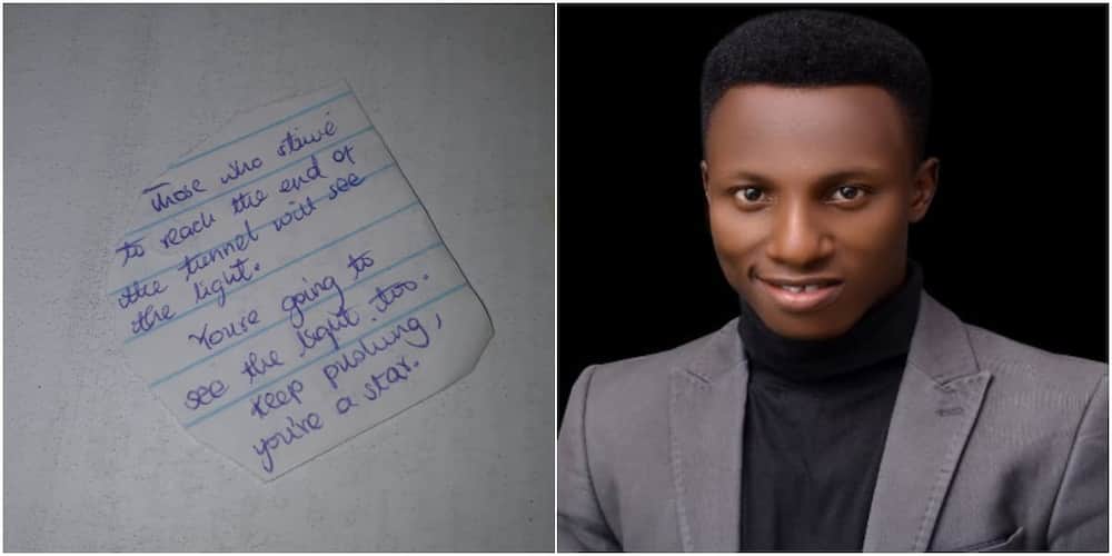 That's a woman's handwriting: Reactions as man shares inspiring note stranger attached to his missing file