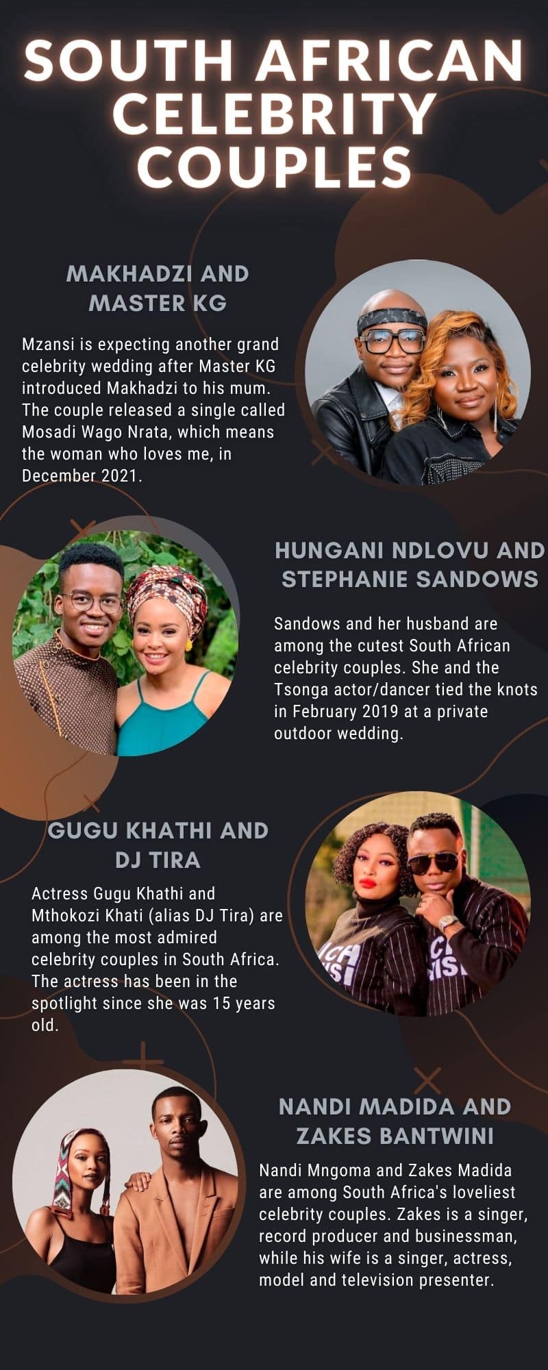 South African celebrity couples