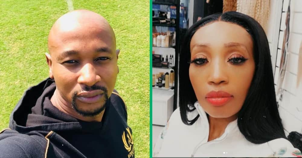 'Isibaya' actor gave 'Generations' actress Sophie Ndaba her flowers.