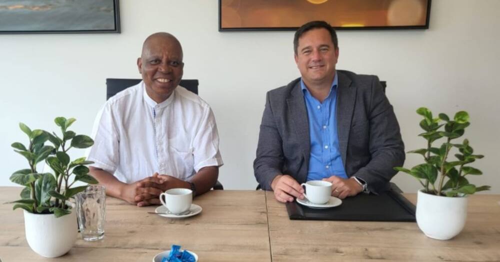 ActionSA leader Herman Mashaba and DA leader John Steenhuisen