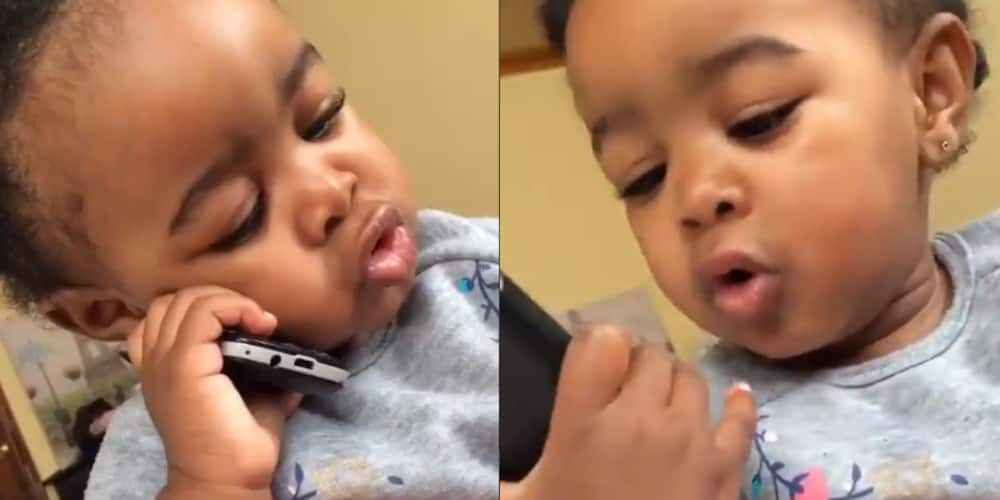 "I Want One": Cute Baby Babbling on the Phone Leaves Hearts Melting