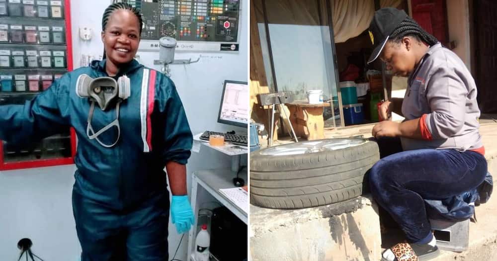 A single mom from Durban has her own panel beating and spray painting business