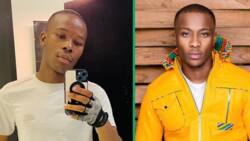 Zamani Mbatha's online twin resurfaces in 2 pictures as entertainment commentator, Jabulani Macdonald