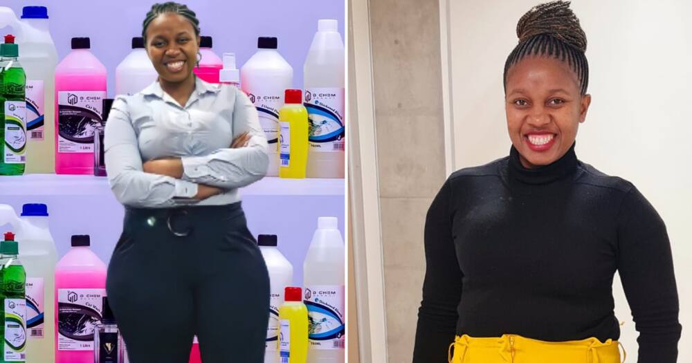 The 29-year-old woman works hard with her detergent business