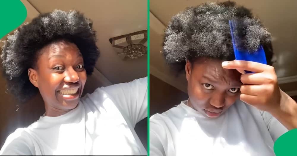 A woman shared a TikTok video showing three hair products which improved her damaged hairline