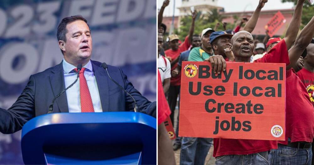 DA leader John Steenhuisen issues critical message about unemployment in SA