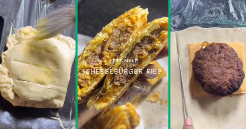 TikTok video gives tutorial on how to make homemade burger pie, a Mzansi favrouite