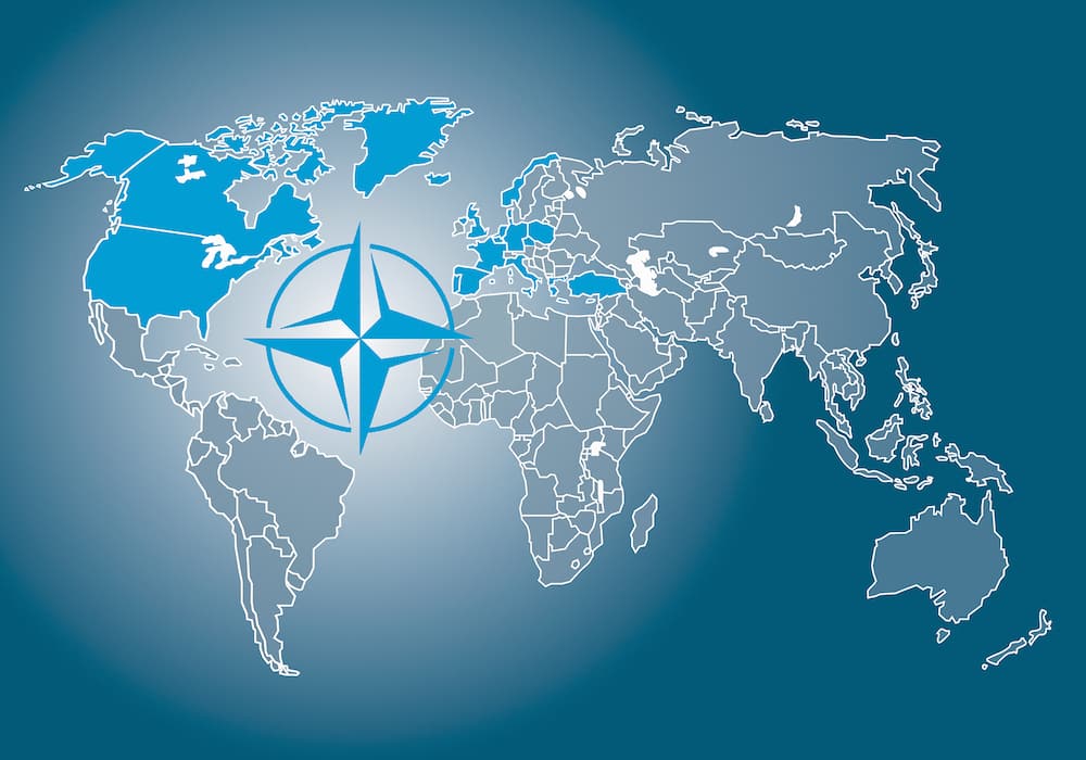 The North Atlantic Treaty Organization map