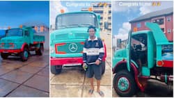 Nigerian man buys Benz truck and shows it off online, video stuns many: "Better investment"