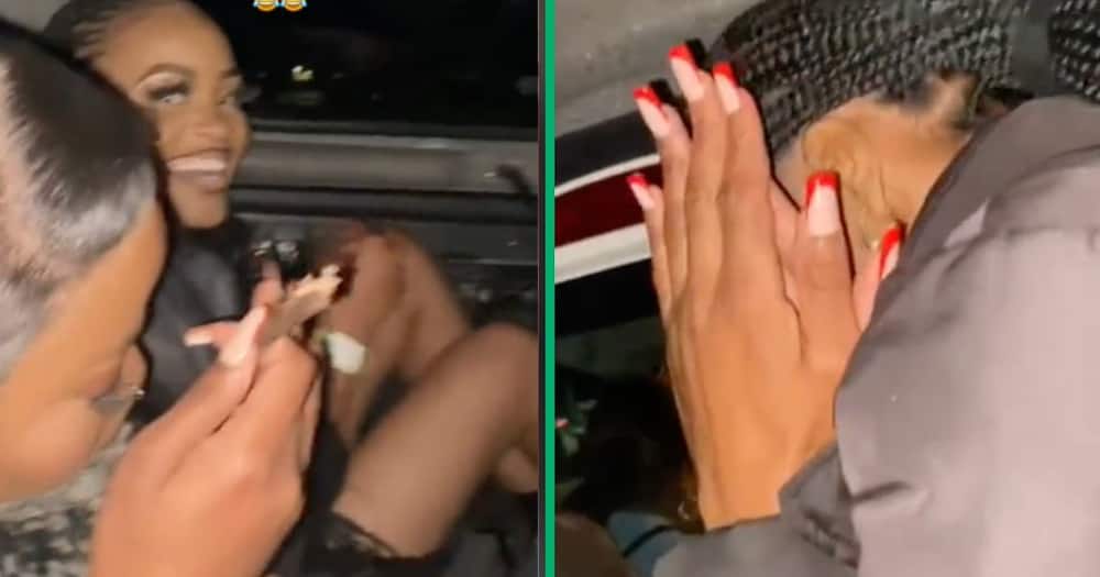 Young woman shows how she and her friends safely commute after nightclub.