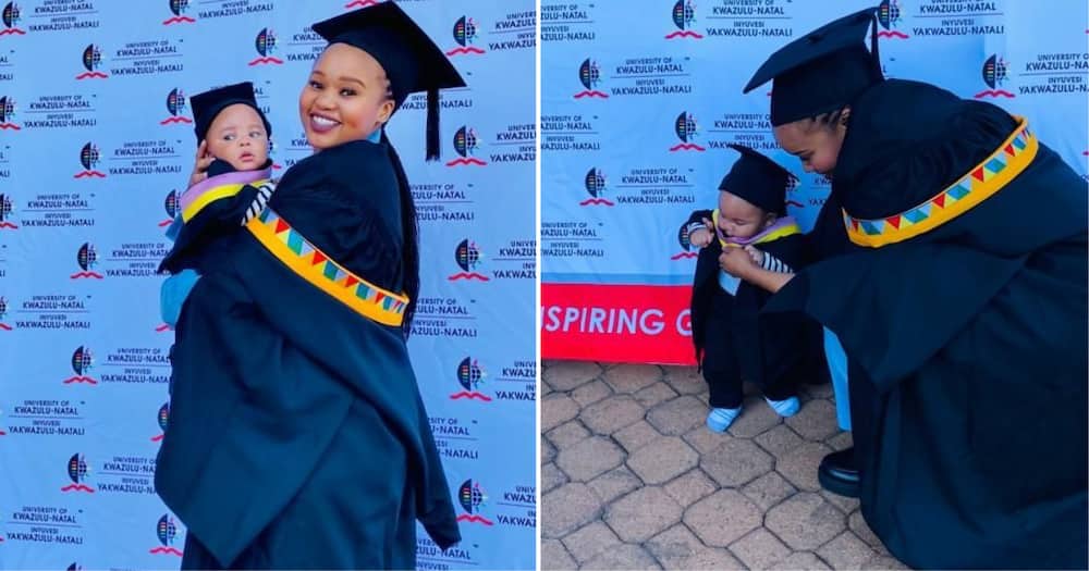 UKZN mommy celebrates her Master of Commerce graduation with her baby son