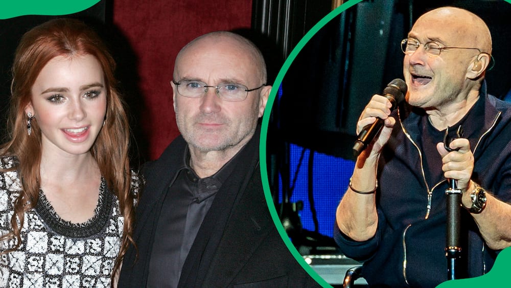 British singer Phil Collins with his daughter, actress Lily.