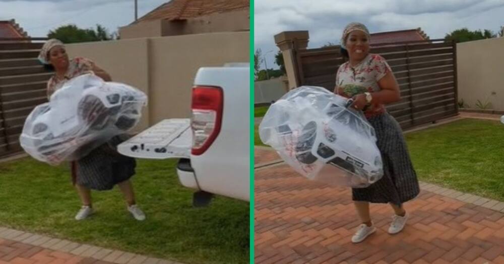 TikTok video shows aunt bring car gift
