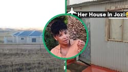 Lady shows mansion older sister built in Lesotho vs Joburg shack in TikTok video, Mzansi inspired by hard work