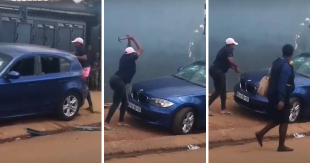 Video of woman bashing BMW