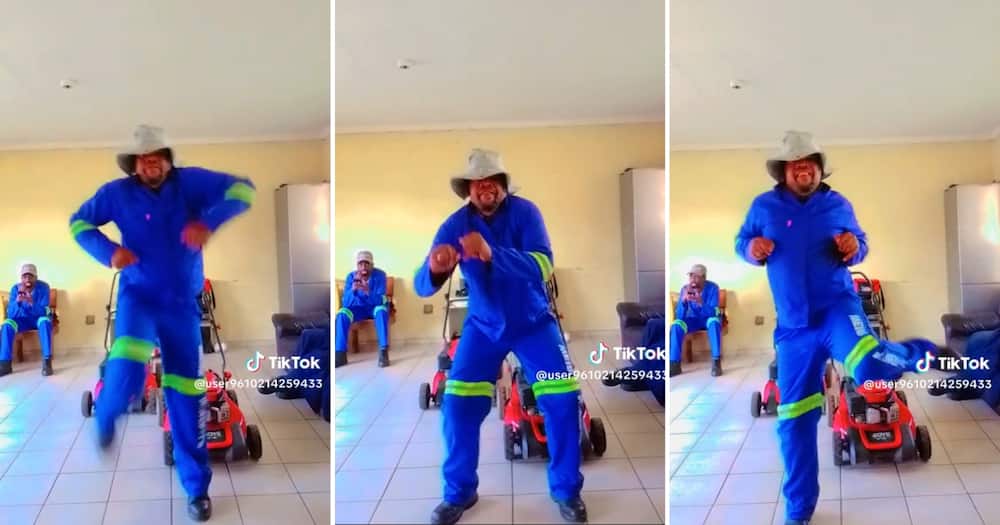 A gardener botched an amapiano challenge in front of his colleagues