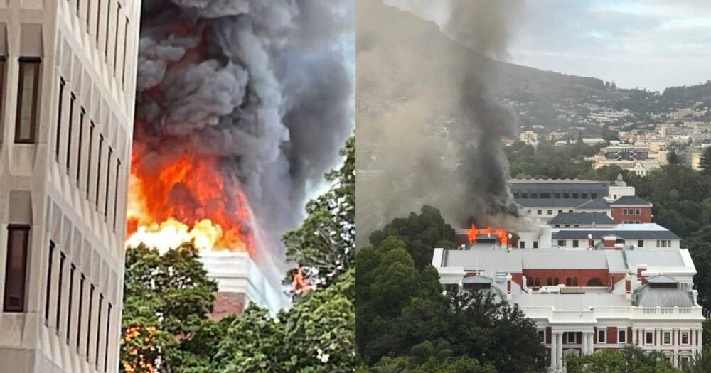 Fire, Parliament, Cape Town