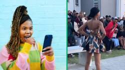 Confident model wows Mzansi as she rocks dress made from Pick 'n Pay bags at fashion show